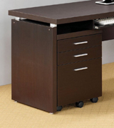 Contemporary Dark Cappuccino File Cabinet